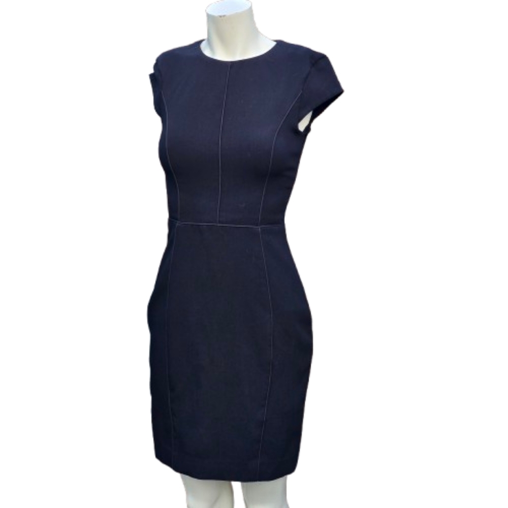 H&M Midi Black Dress Sz 2